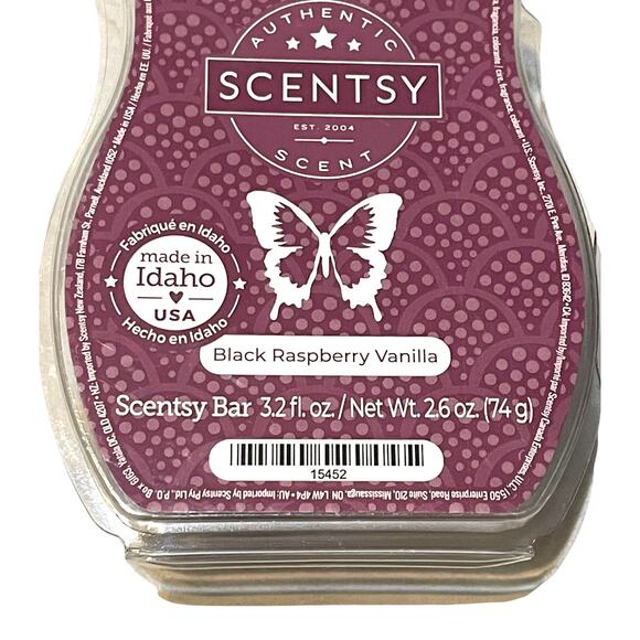 Scentsy Bar Wax Melt Black Raspberry Vanilla Lot of 2 Retired Scent Authentic - Picture 5 of 6